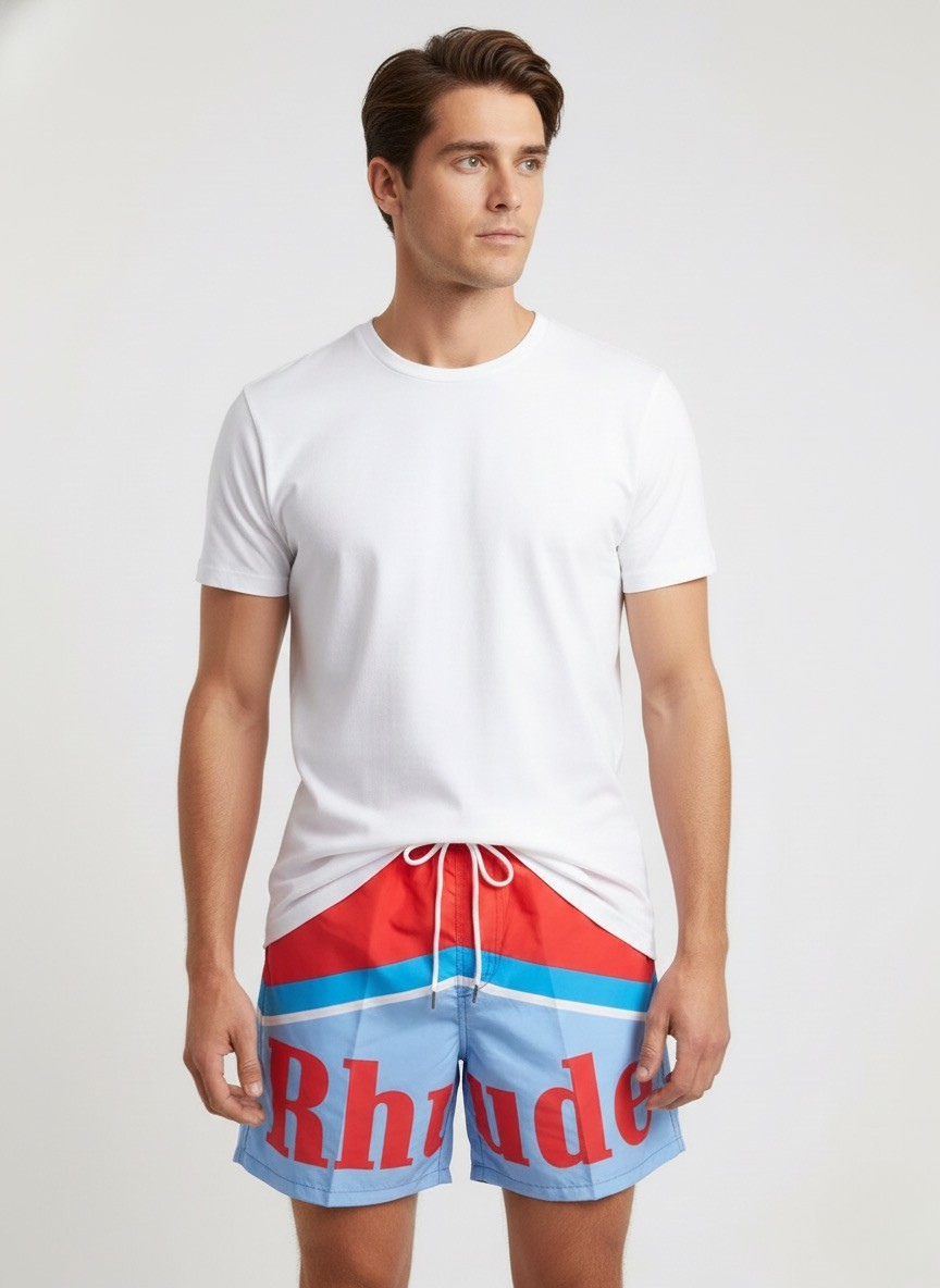 Conjunto Camiseta Branca + Calção Tropical Rhude